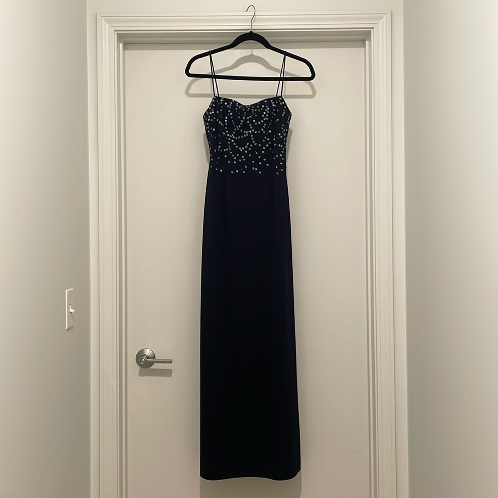 Y2K Betsy & Adam Navy Blue Prom/Party Dress, size 4